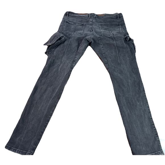 Embellish Black Prox Cargo Jeans Size 40 Practical And Comfortable Streetwear - Picture 7 of 15